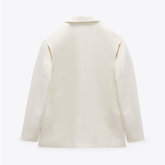 Zara Set Cut Out Oversized Blazer & Wide Pants - Picture 10 of 13